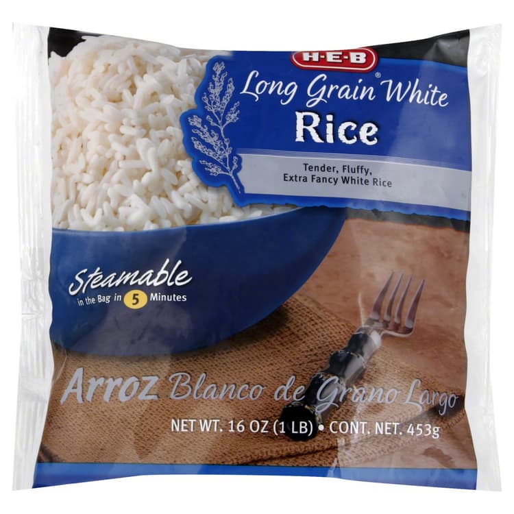 H-E-B  Steamable Long Grain White Rice