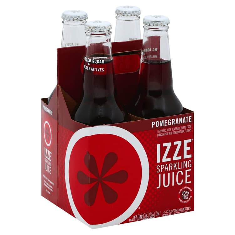Izze Juice Beverage, Sparkling, Pomegranate