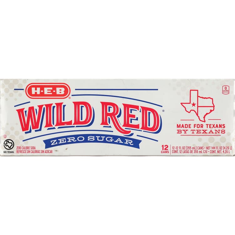 H-E-B Zero Sugar Wild Red Soda