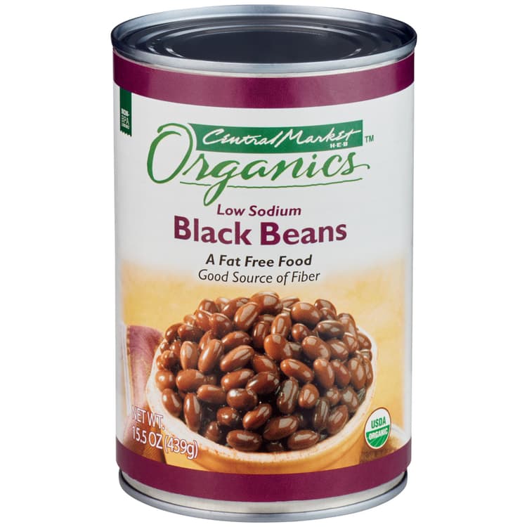 Central Market Organics Low Sodium Black Beans