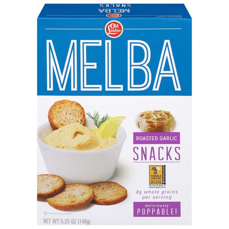 Old London Melba Snacks Roasted Garlic