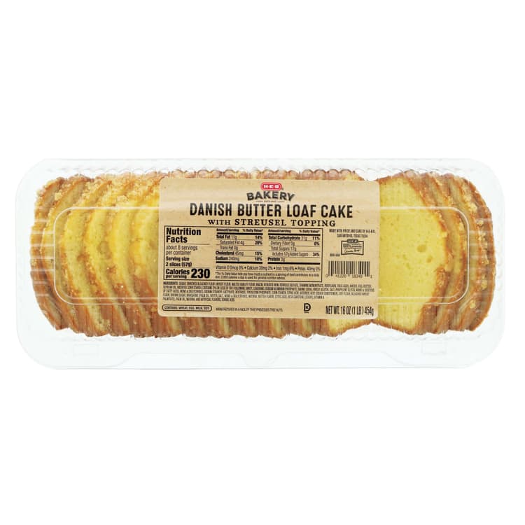 H-E-B Bakery Danish Butter Loaf Cake