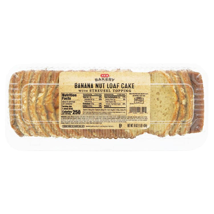 H-E-B Bakery Banana Nut Loaf Cake