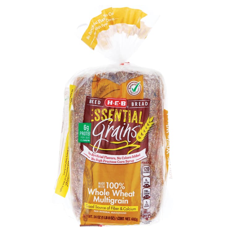 H-E-B Essential Grains 100% Whole Wheat Multigrain Bread