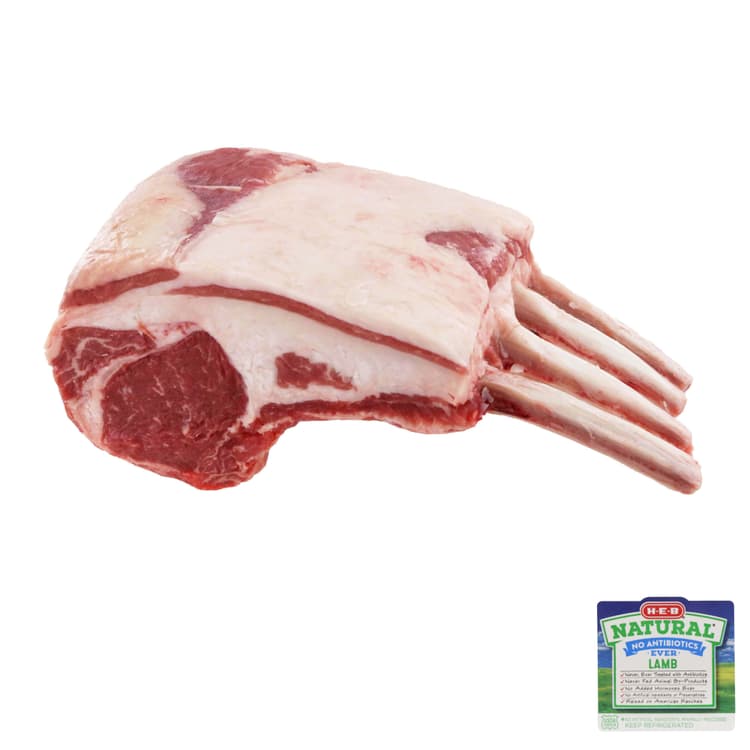 H-E-B Natural Frenched 4-Rib Lamb Rack