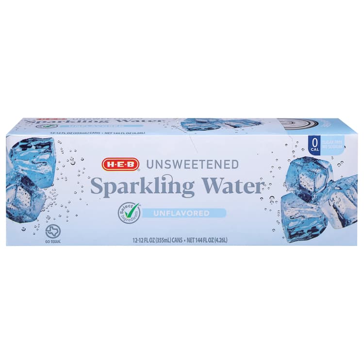 H-E-B Unsweetened Unflavored Sparkling Water
