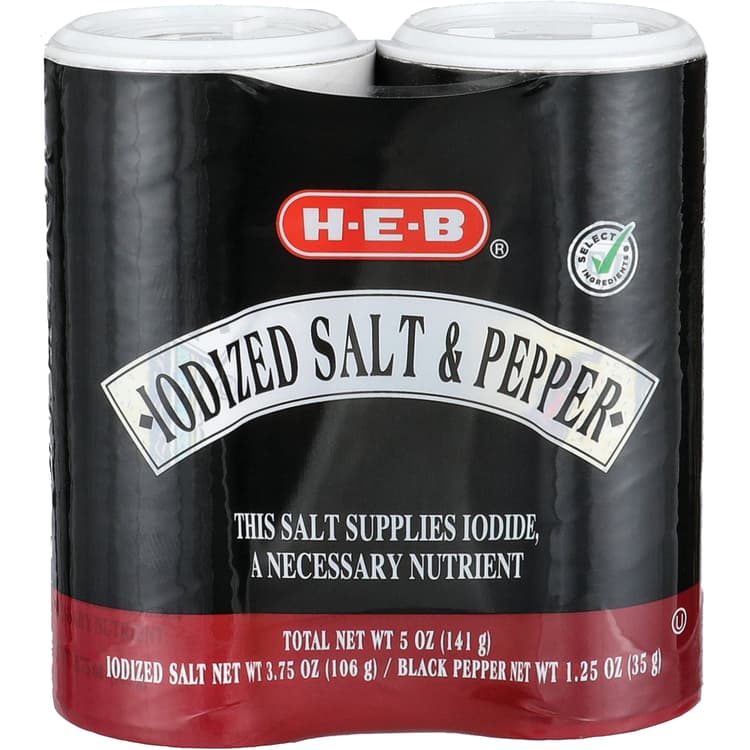 H-E-B Iodized Salt & Pepper Shaker
