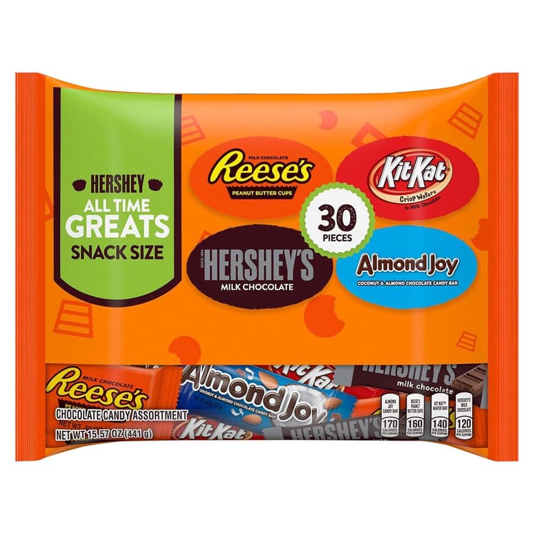 Hershey'S, Reese'S, Kit Kat, Almond Joy All Time Greats Chocolate Snack Size Candy Bars