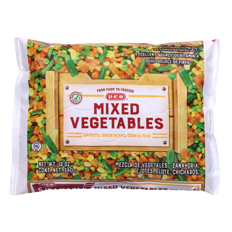 H-E-B  Steamable Mixed Vegetables
