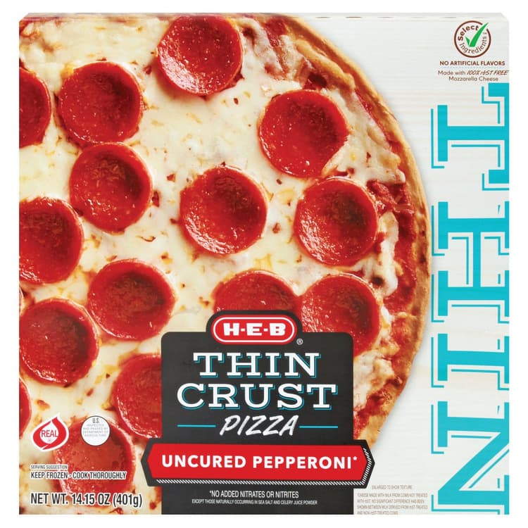 H-E-B Thin Crust  Pizza - Uncured Pepperoni