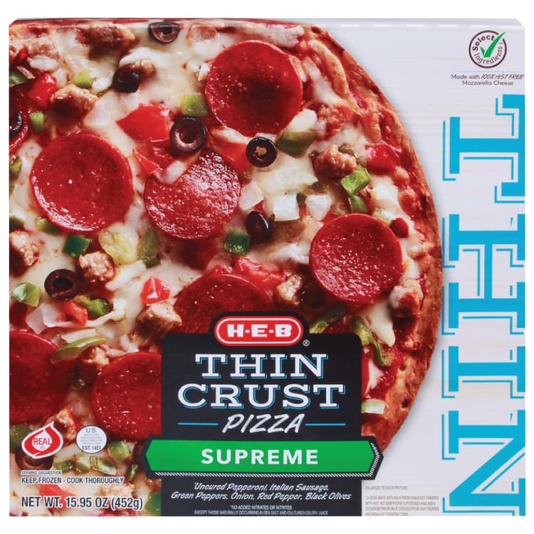 H-E-B Thin Crust  Pizza - Supreme
