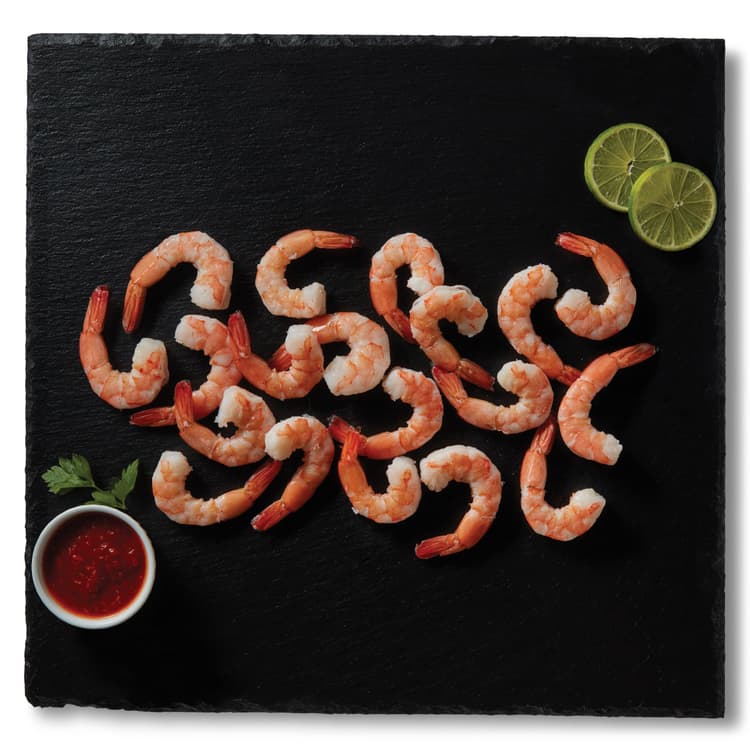 H-E-B Fish Market Peeled Tail-On Extra Large Cooked Shrimp