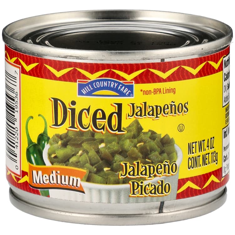 Hill Country Fare Diced Medium Jalapenos
