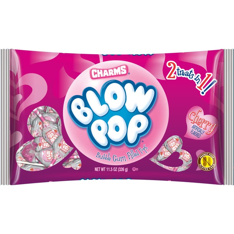 Charms Blow Pop Cherry Valentine'S Candy