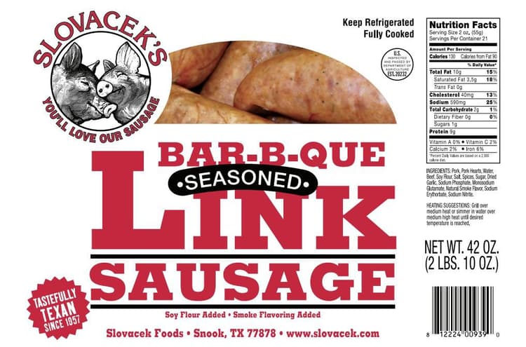 Slovacek'S Bar-B-Que Seasoned Link Sausage