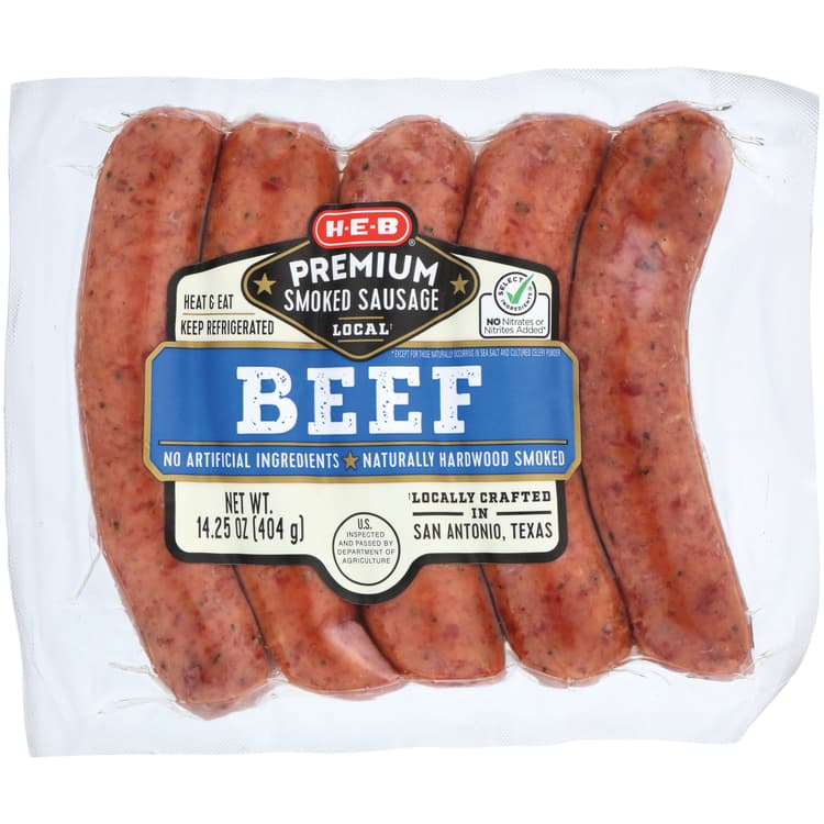 H-E-B Premium Beef Smoked Sausage