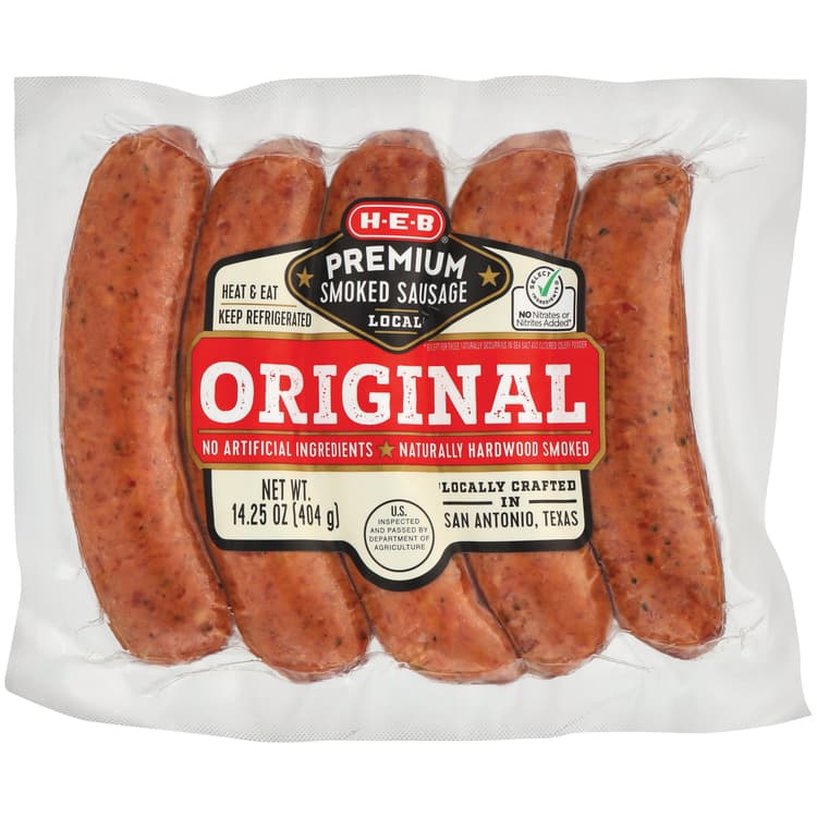 H-E-B Premium Smoked Sausage Links - Original