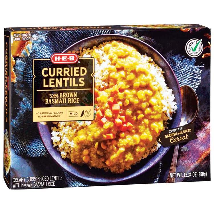 H-E-B Curried Lentils With Brown Basmati Rice