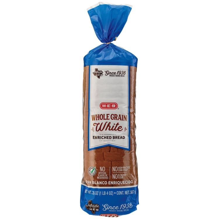 H-E-B Whole Grain Enriched White Bread