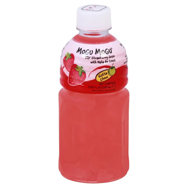 Mogu Mogu Strawberry Juice With Nata De Coco