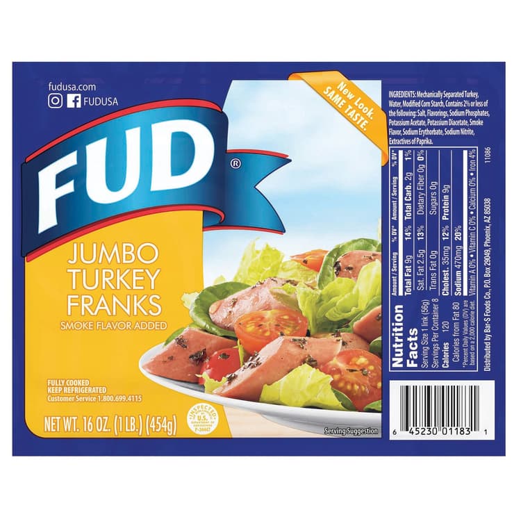 Fud Jumbo Turkey Franks