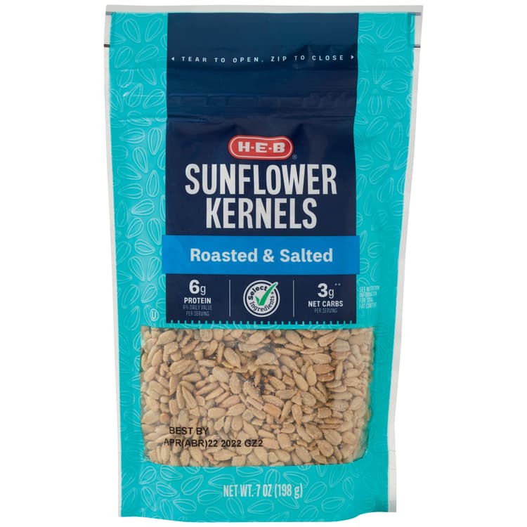 H-E-B Salted Roasted Sunflower Kernels