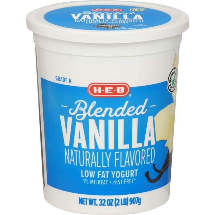 H-E-B Blended Low-Fat Vanilla Yogurt