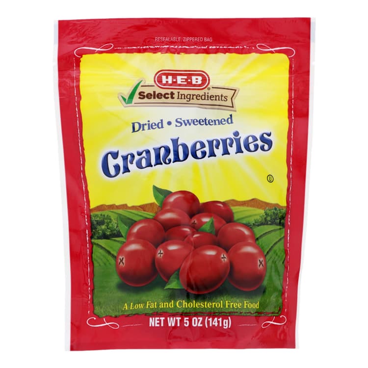 H-E-B Dried Sweetened Cranberries