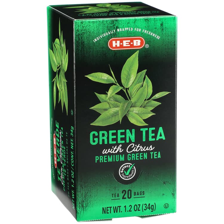 H-E-B Green Tea With Citrus Premium