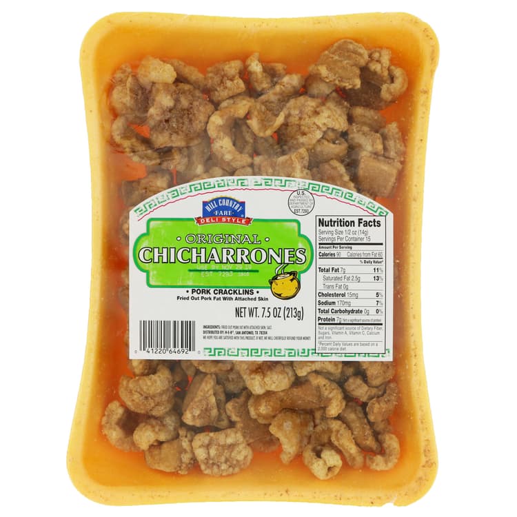 Hill Country Fare Deli-Style Chicharrones Pork Cracklins - Original