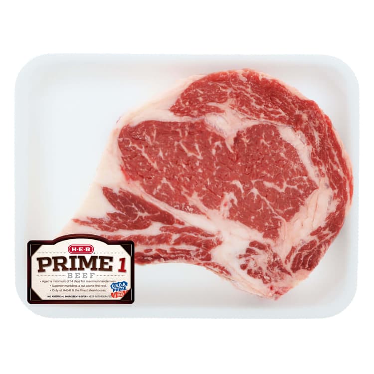 H-E-B Prime 1 Beef Bone-In Ribeye Steak