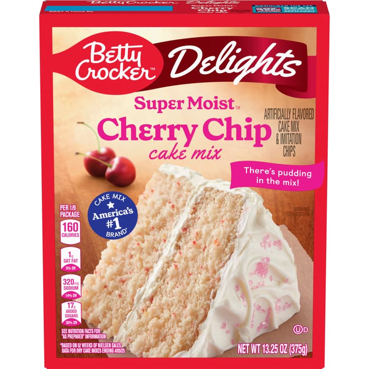 Betty Crocker Delights Supermoist Cherry Chip Cake Mix