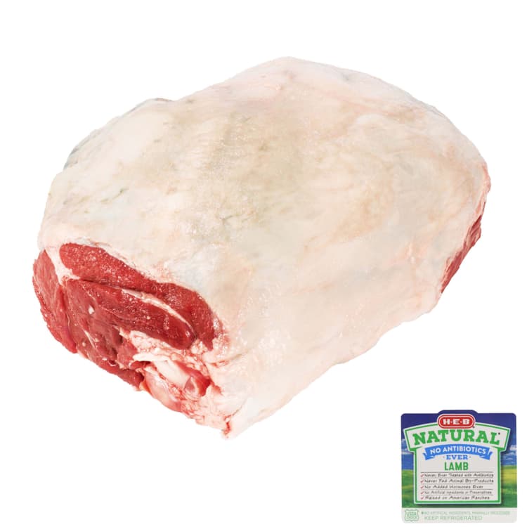 H-E-B Natural Whole Semi-Boneless Leg Of Lamb - Usda Choice