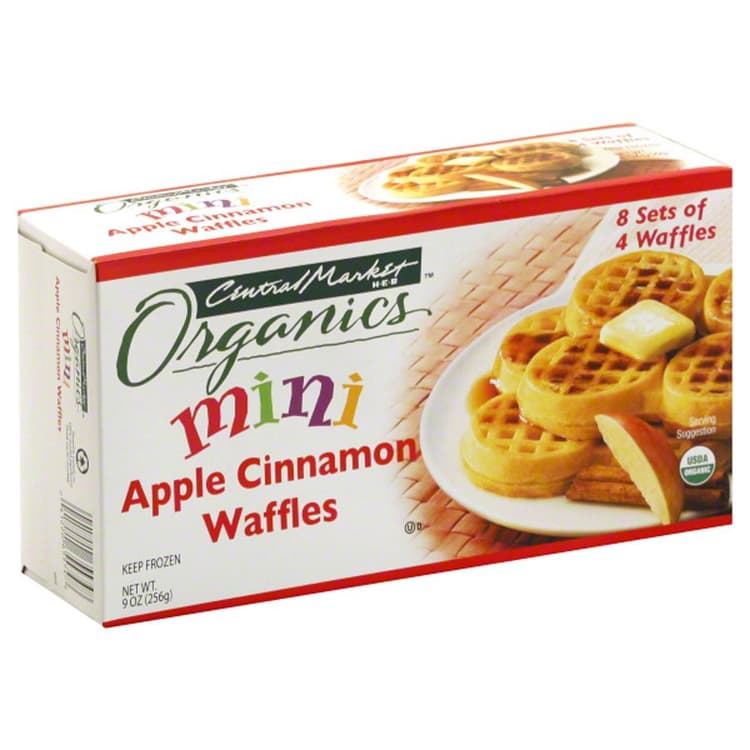 Central Market Organics Apple Cinnamon Mini Waffles