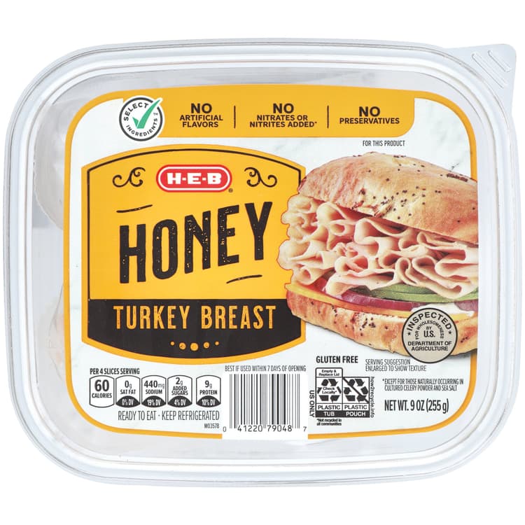 H-E-B Honey Roasted Shaved Turkey Breast