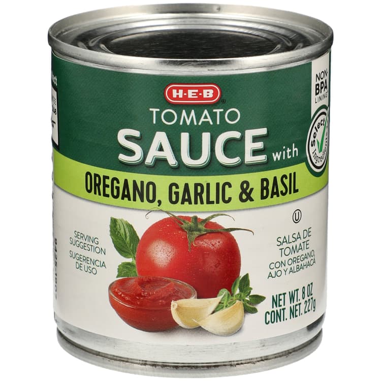 H-E-B Tomato Sauce With Oregano, Garlic & Basil