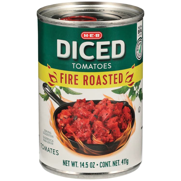 H-E-B Fire Roasted Diced Tomatoes