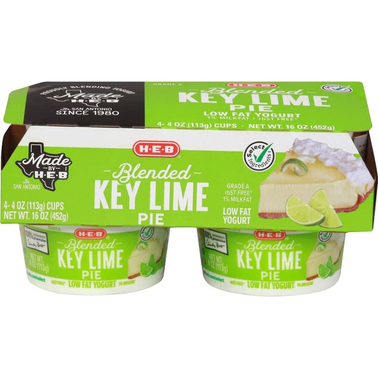 H-E-B Blended Low-Fat Key Lime Pie Yogurt