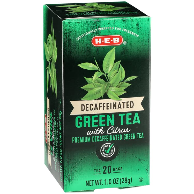 H-E-B Decaf Green Tea With Citrus