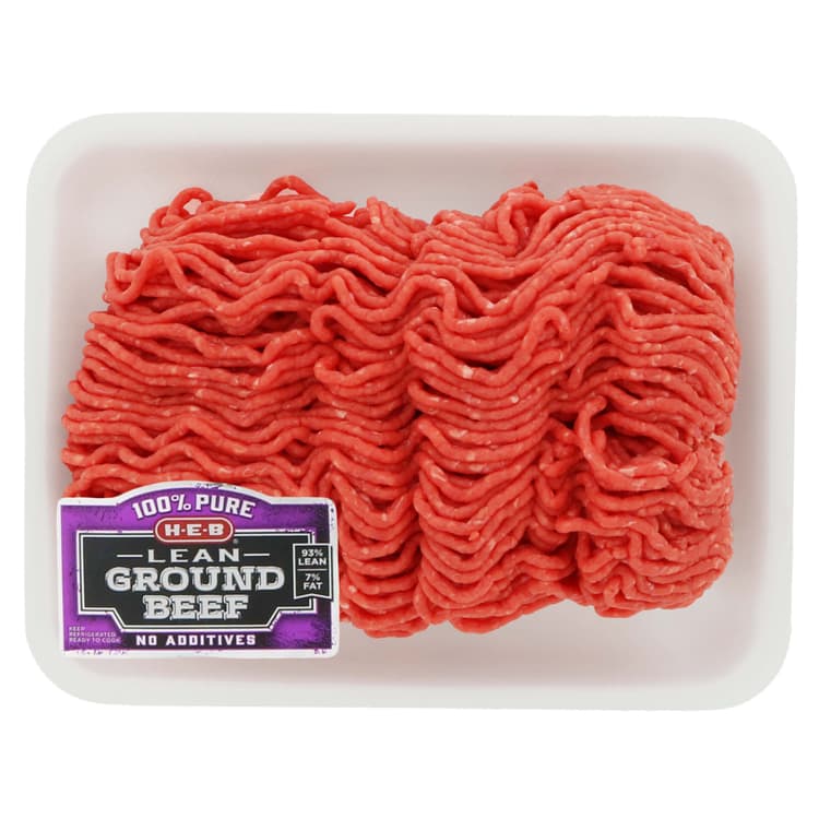 H-E-B 100% Pure Lean Ground Beef, 93% Lean - Value