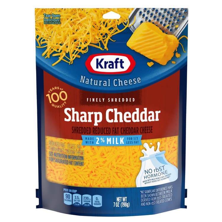 Kraft Reduced Fat Sharp Cheddar Finely Shredded Cheese