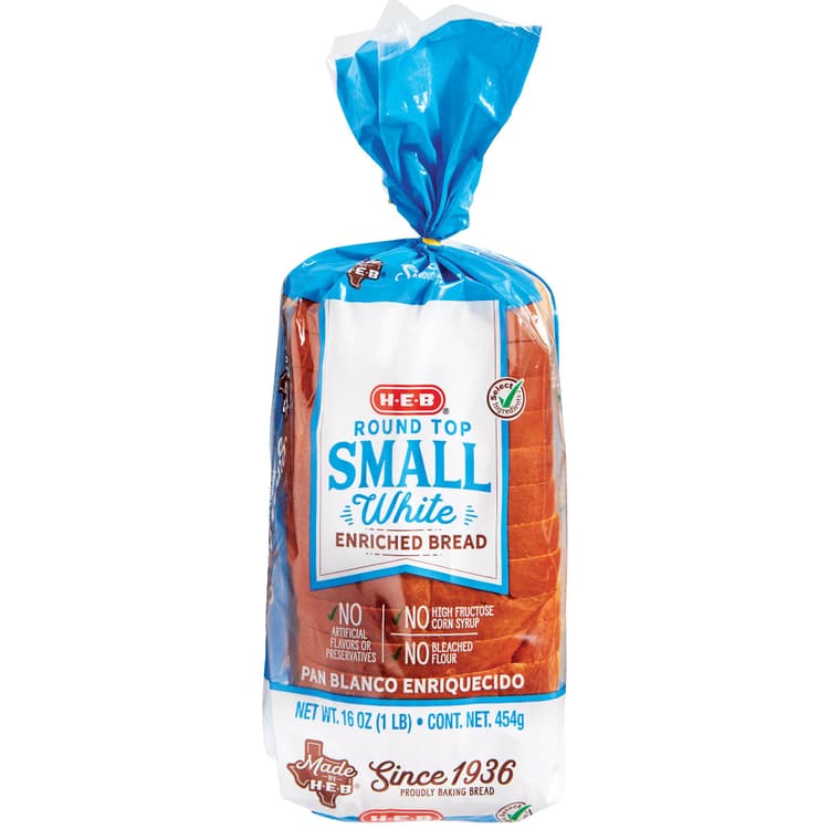 H-E-B Round Top Small White Enriched Bread