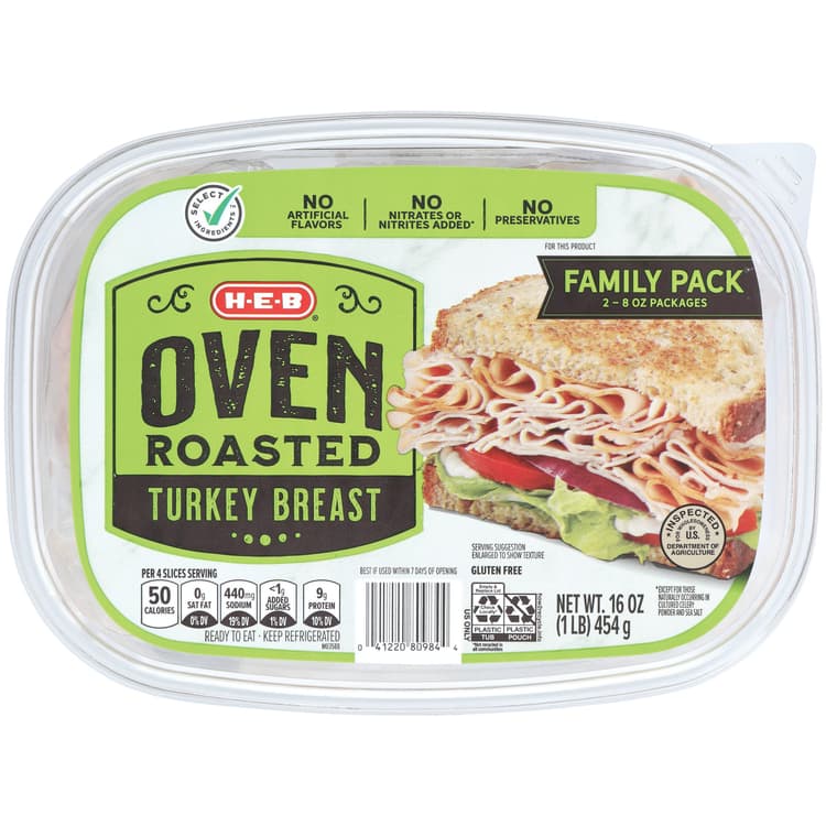 H-E-B Oven Roasted Turkey Breast - Family