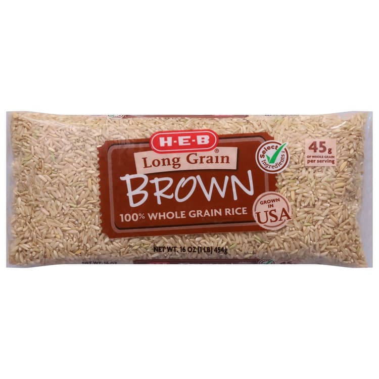 H-E-B Select Ingredients Long Grain Brown Rice