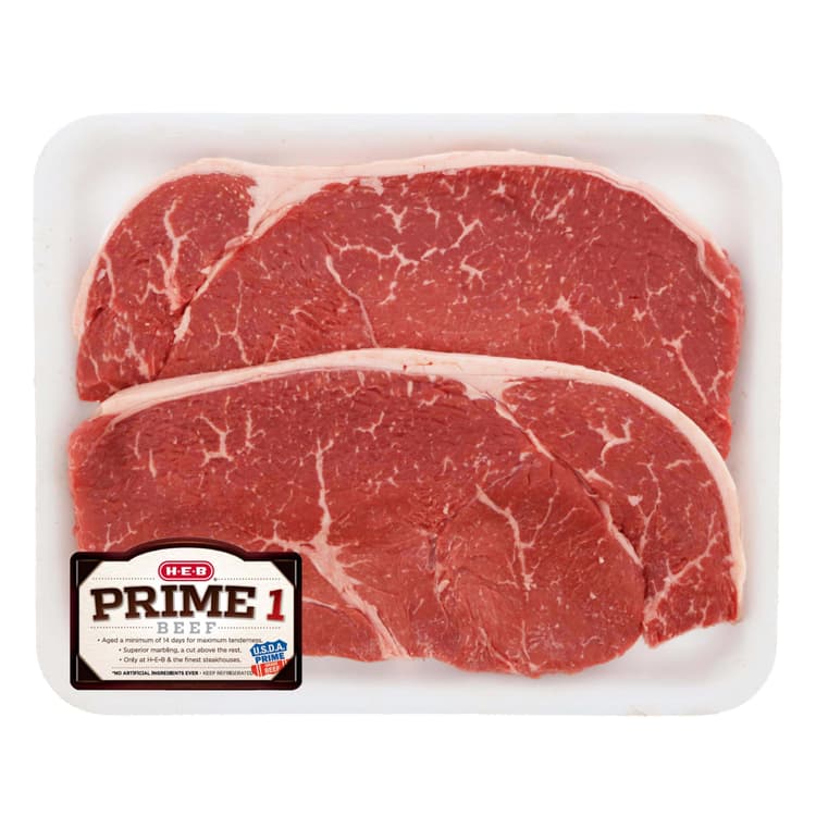 H-E-B Prime 1 Beef Top Sirloin Steak Boneless Value Pack, Usda Prime