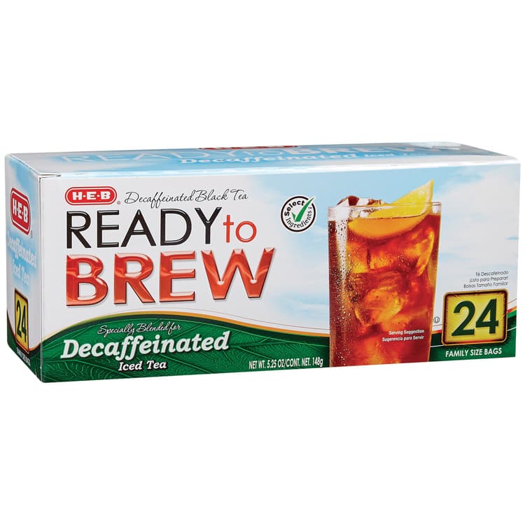 H-E-B Ready To Brew Decaffeinated Iced Tea - Family Size