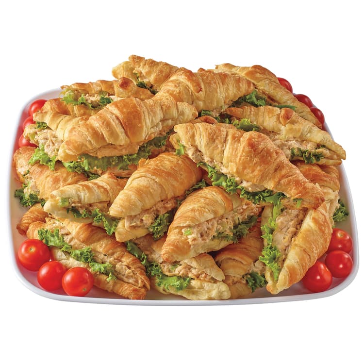 H-E-B Deli Large Party Tray - Rotisserie Chicken Salad Croissant Sandwiches