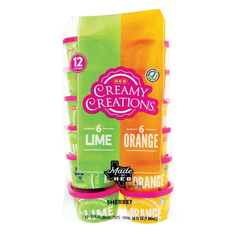 H-E-B Creamy Creations Sherbet Assorted Flavors