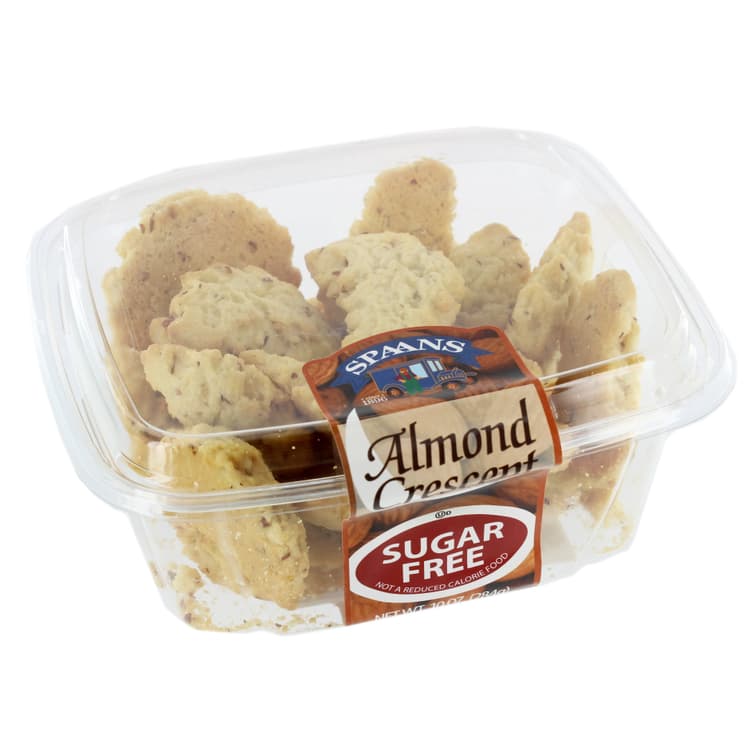 Spaans Soft Sugar Free Almond Crescent Cookies