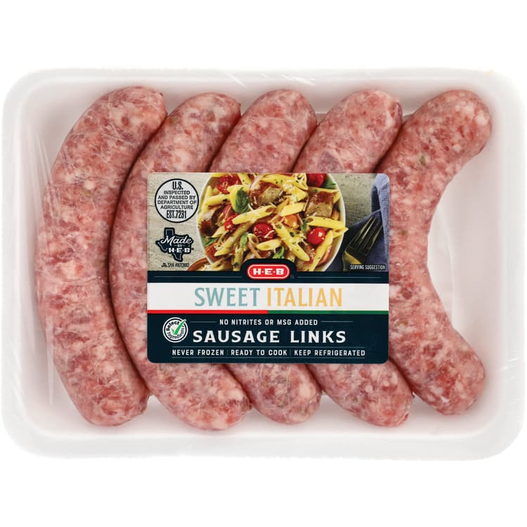 H-E-B Pork Italian Sausage Links - Sweet